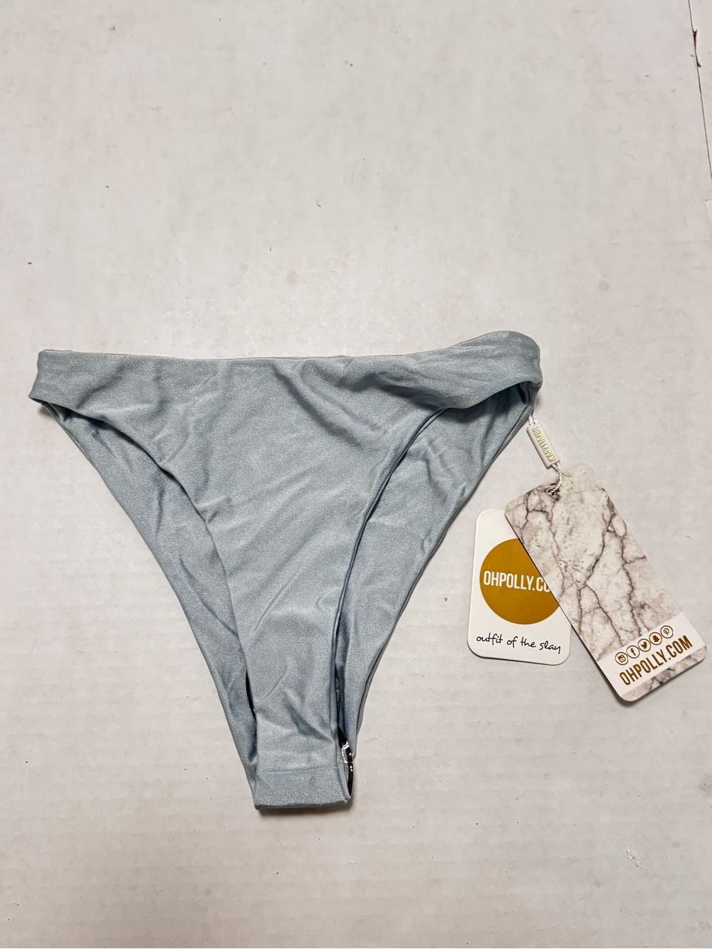 Oh Polly Slate Blue/Grey Bikini Bottom Size Small New With Tag